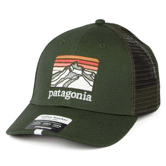 Gorra Trucker Line Logo Ridge LoPro de algodón orgánico de Patagonia - Bosque
