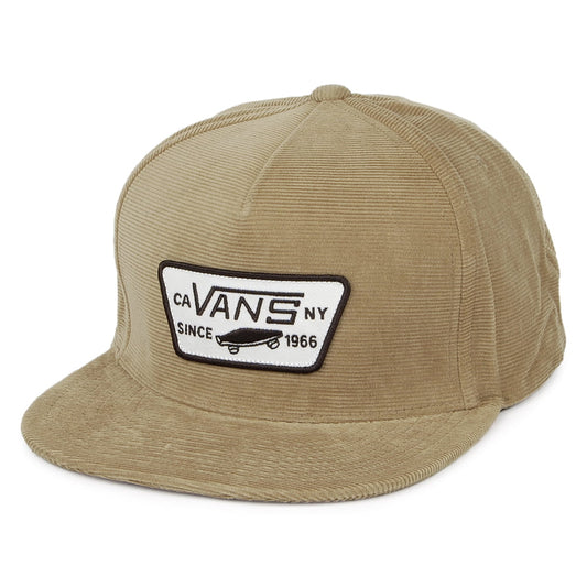 Gorra Snapback Full Patch de pana de Vans - Marrón