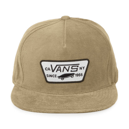 Gorra Snapback Full Patch de pana de Vans - Marrón