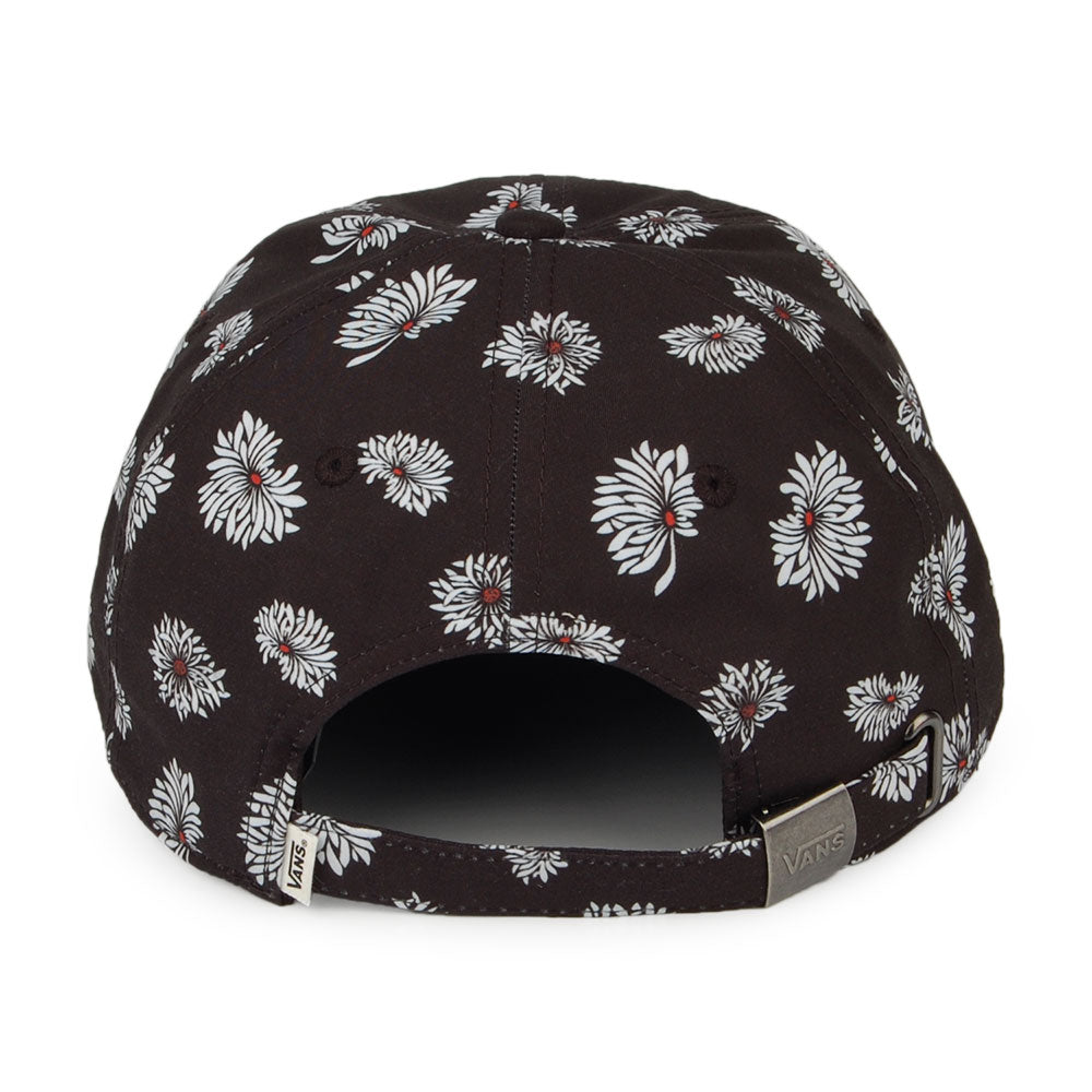 Gorra de béisbol Court Side estampado de margaritas de Vans - Negro-Blanco