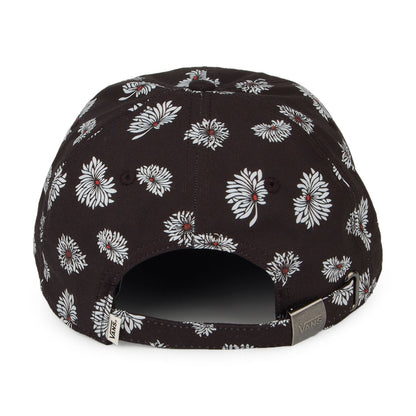 Gorra de béisbol Court Side estampado de margaritas de Vans - Negro-Blanco