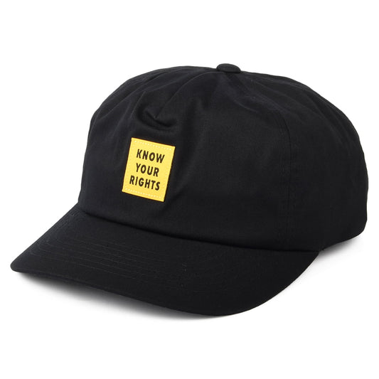 Gorra de béisbol Know Your Rights Joe Strummer Perfil Bajo de Brixton - Negro