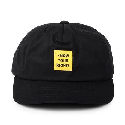 Gorra de béisbol Know Your Rights Joe Strummer Perfil Bajo de Brixton - Negro
