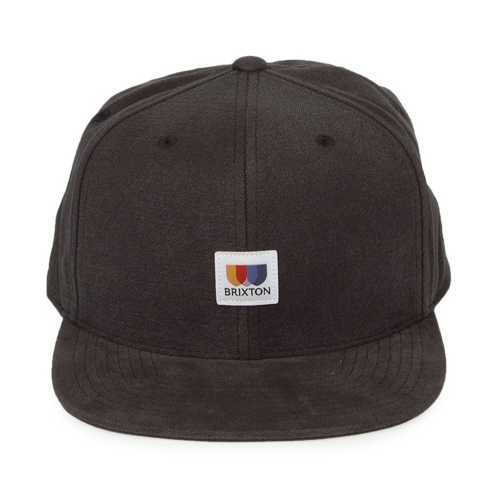 Gorra Snapback Alton MP de Brixton - Negro Lavado