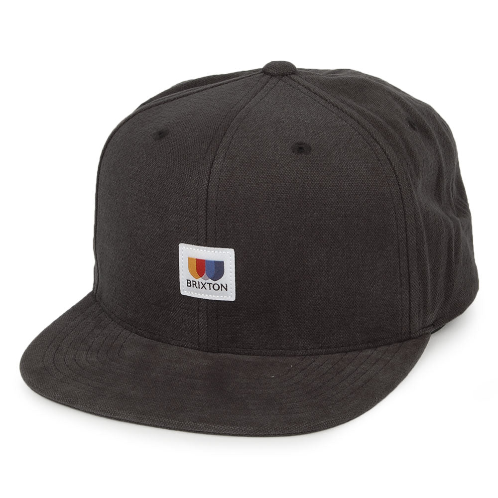 Gorra Snapback Alton MP de Brixton - Negro Lavado