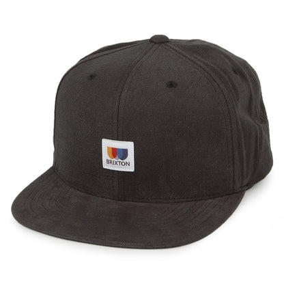 Gorra Snapback Alton MP de Brixton - Negro Lavado
