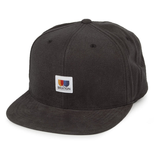 Gorra Snapback Alton MP de Brixton - Negro Lavado