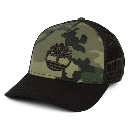 Gorra Trucker Camo Ripstop de Timberland - Negro-Oliva