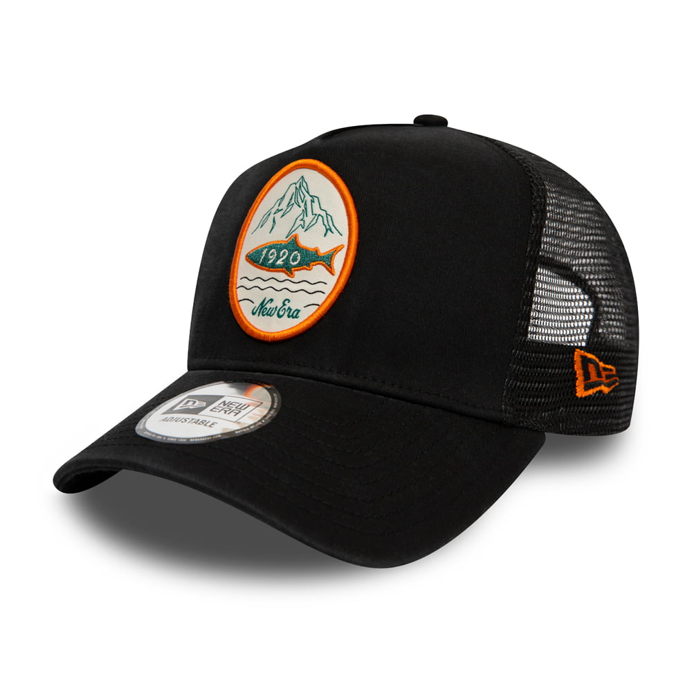 Gorra Trucker Outdoors A-Frame de New Era - Negro