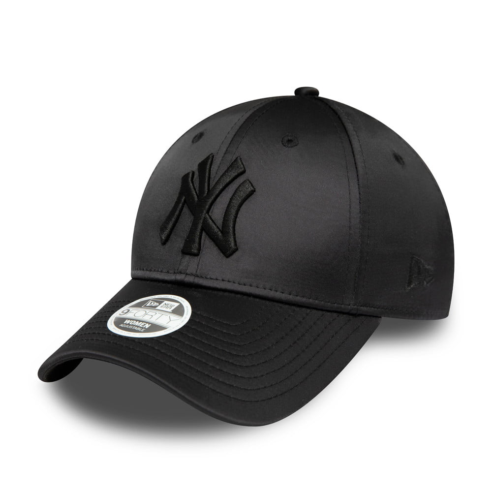 Gorra de béisbol mujeres 9FORTY MLB Satin New York Yankees de New Era - Negro