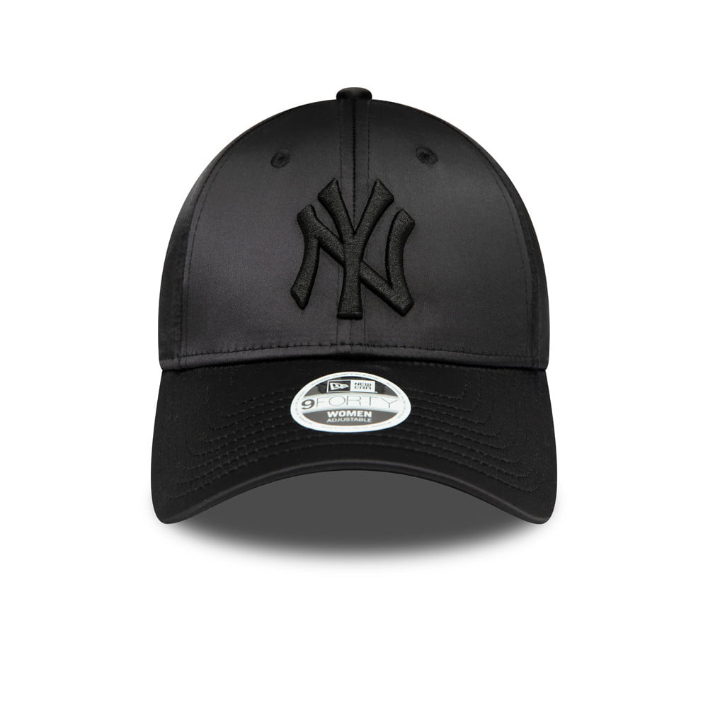 Gorra de béisbol mujeres 9FORTY MLB Satin New York Yankees de New Era - Negro
