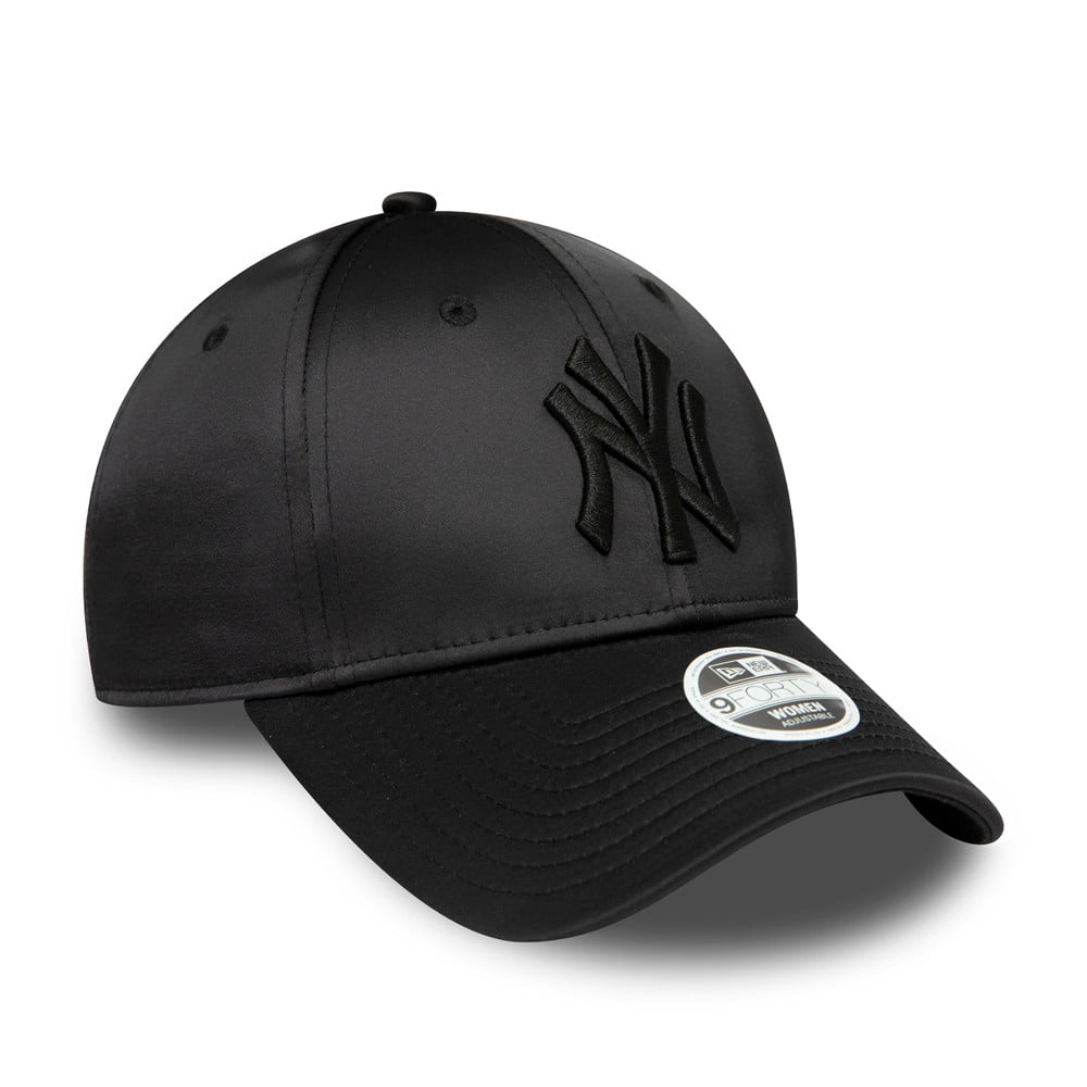Gorra de béisbol mujeres 9FORTY MLB Satin New York Yankees de New Era - Negro