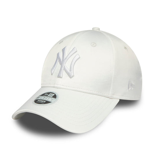 Gorra de béisbol mujeres 9FORTY MLB Satin New York Yankees de New Era - Blanco