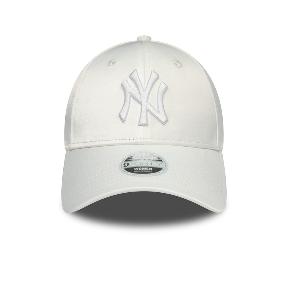 Gorra de béisbol mujeres 9FORTY MLB Satin New York Yankees de New Era - Blanco