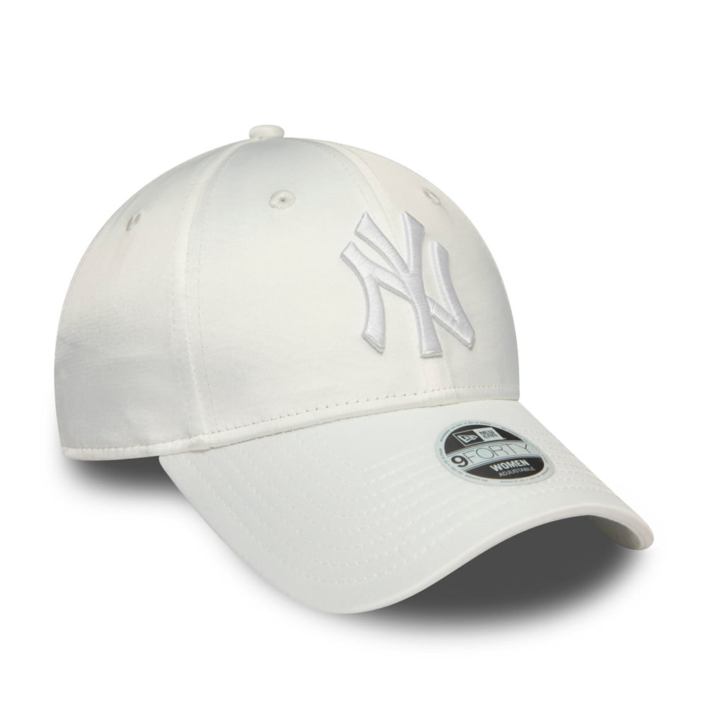 Gorra de béisbol mujeres 9FORTY MLB Satin New York Yankees de New Era - Blanco