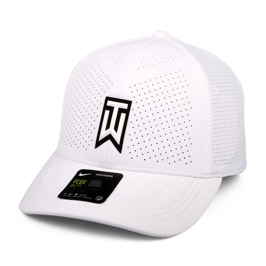 Gorra de béisbol Tiger Woods Aerobill H86 Perforada de Nike Golf - Blanco