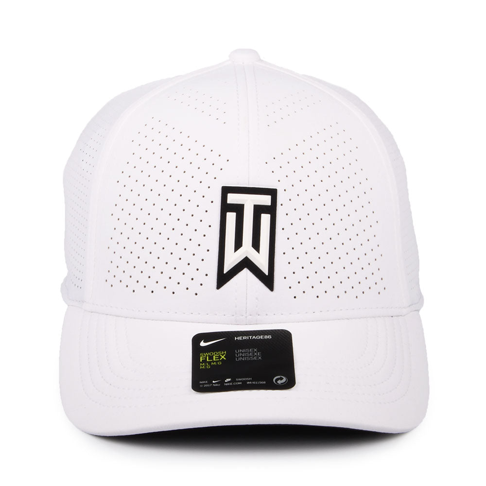 Gorra de béisbol Tiger Woods Aerobill H86 Perforada de Nike Golf - Blanco