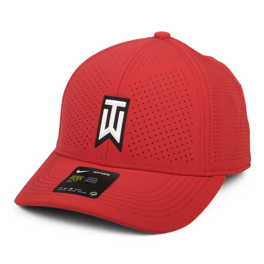 Gorra de béisbol Tiger Woods Aerobill H86 Perforada de Nike Golf - Rojo