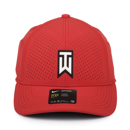 Gorra de béisbol Tiger Woods Aerobill H86 Perforada de Nike Golf - Rojo