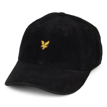 Gorra de béisbol de pana de Lyle & Scott - Negro