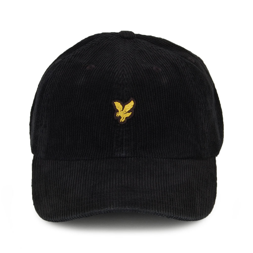 Gorra de béisbol de pana de Lyle & Scott - Negro