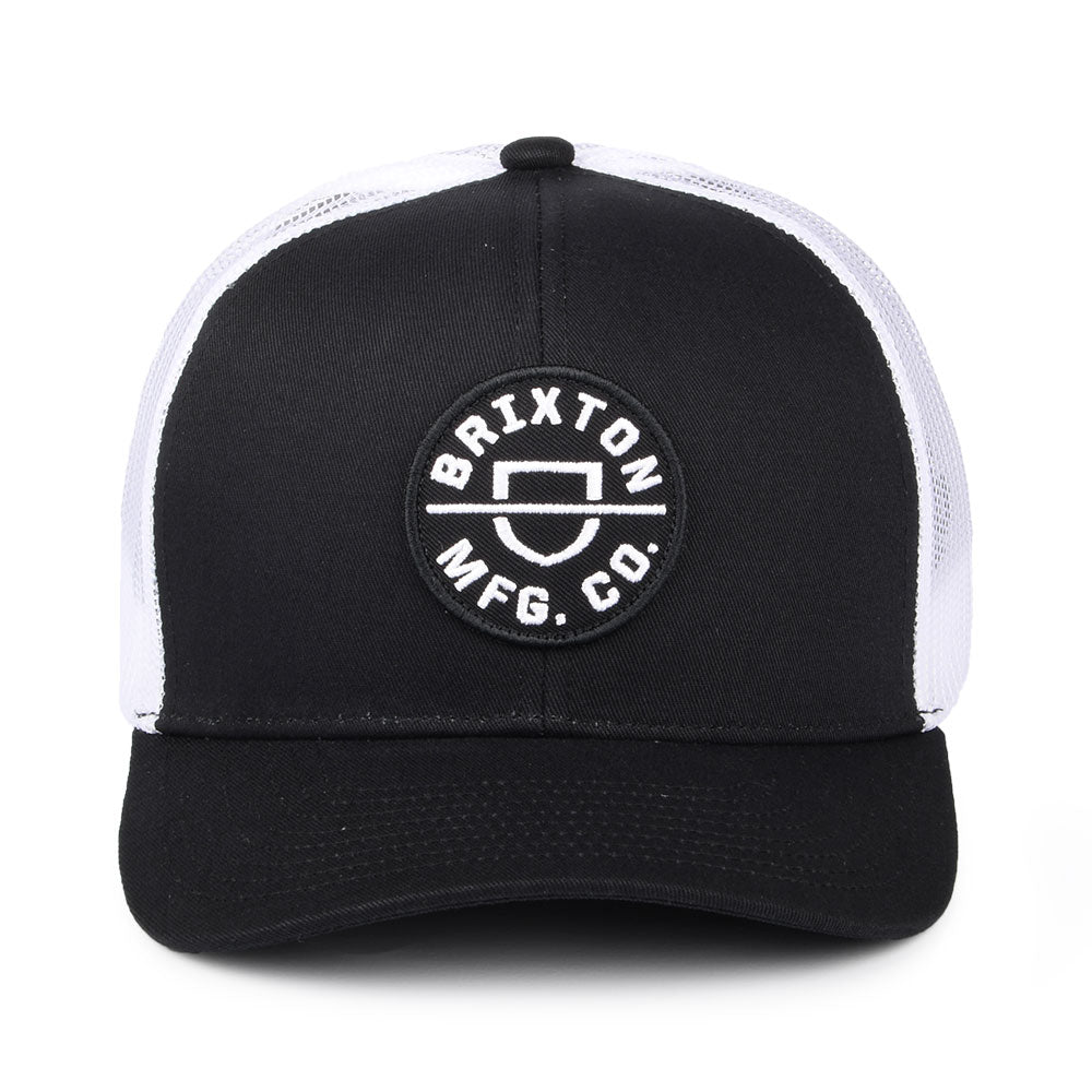 Gorra Trucker Crest MP Malla de Brixton - Negro-Blanco