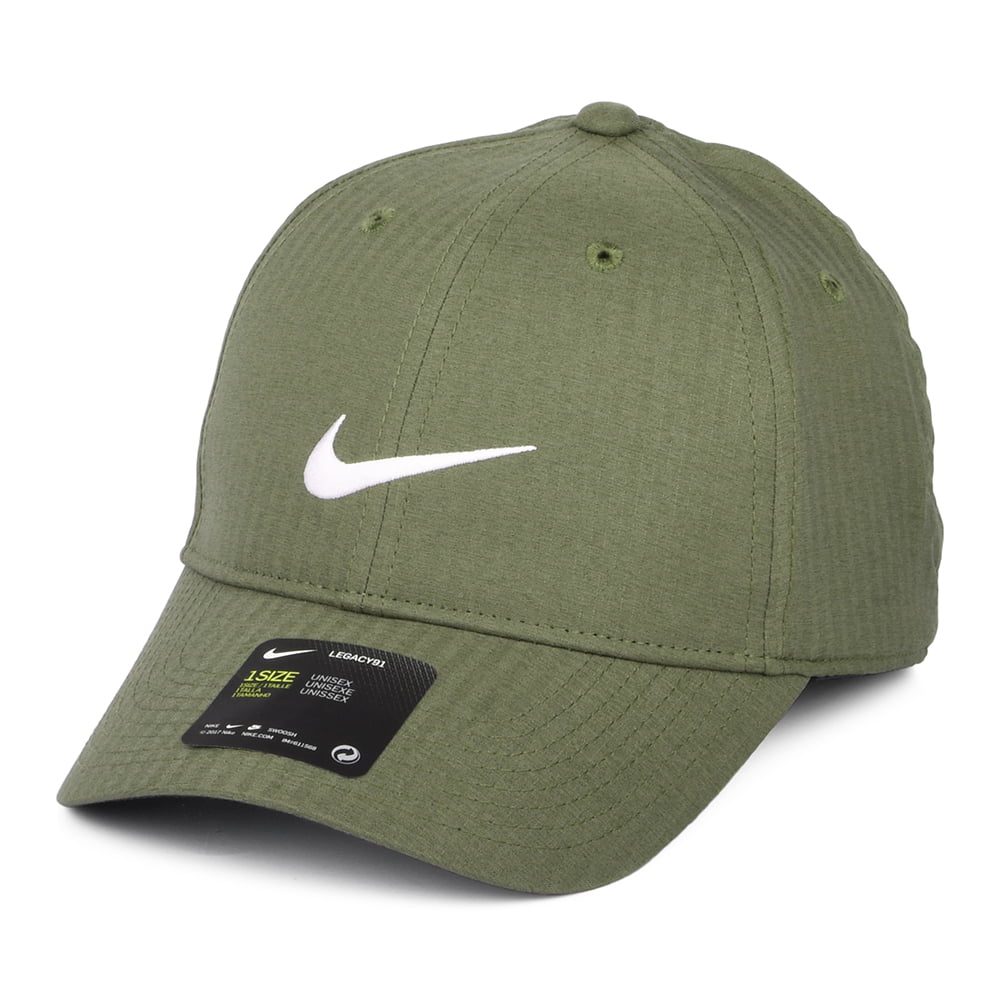 Gorra de béisbol Legacy 91 Tech Tonal Stripes de Nike Golf - Verde Oliva