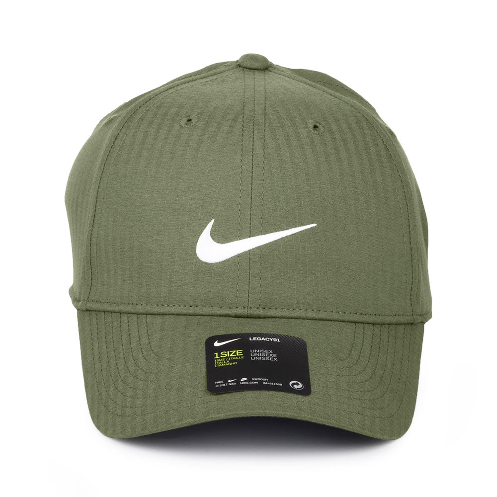 Gorra de béisbol Legacy 91 Tech Tonal Stripes de Nike Golf - Verde Oliva