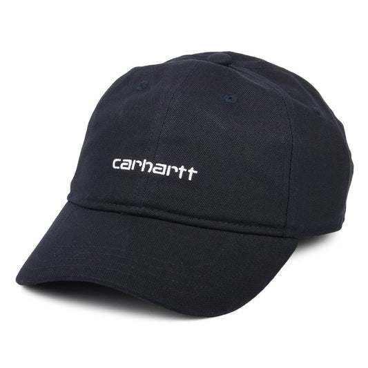 Gorra de béisbol Script de lienzo de algodón de Carhartt WIP - Azul Oscuro