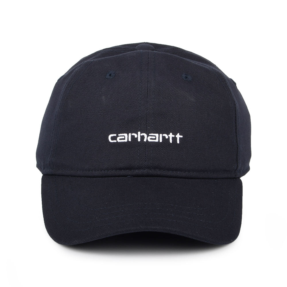 Gorra de béisbol Script de lienzo de algodón de Carhartt WIP - Azul Oscuro