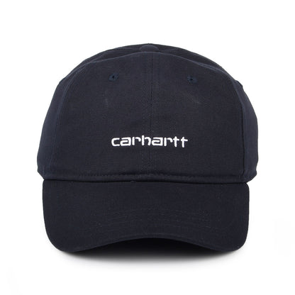 Gorra de béisbol Script de lienzo de algodón de Carhartt WIP - Azul Oscuro