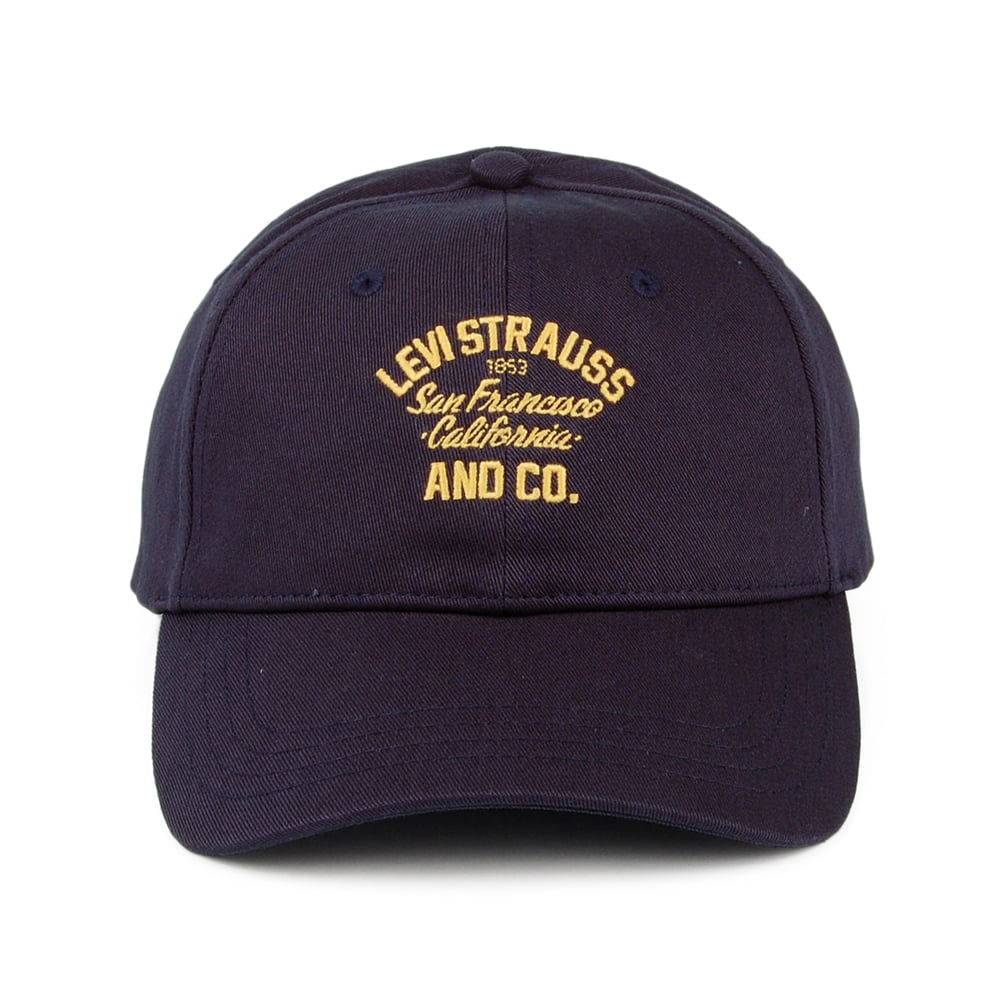 Gorra de béisbol New Graphic de Levi's - Azul Marino con Etiqueta en Blanco