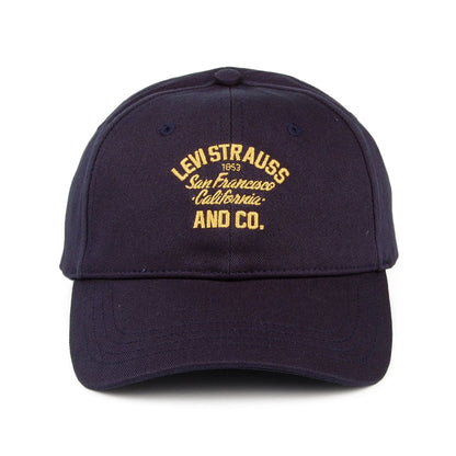 Gorra de béisbol New Graphic de Levi's - Azul Marino con Etiqueta en Blanco