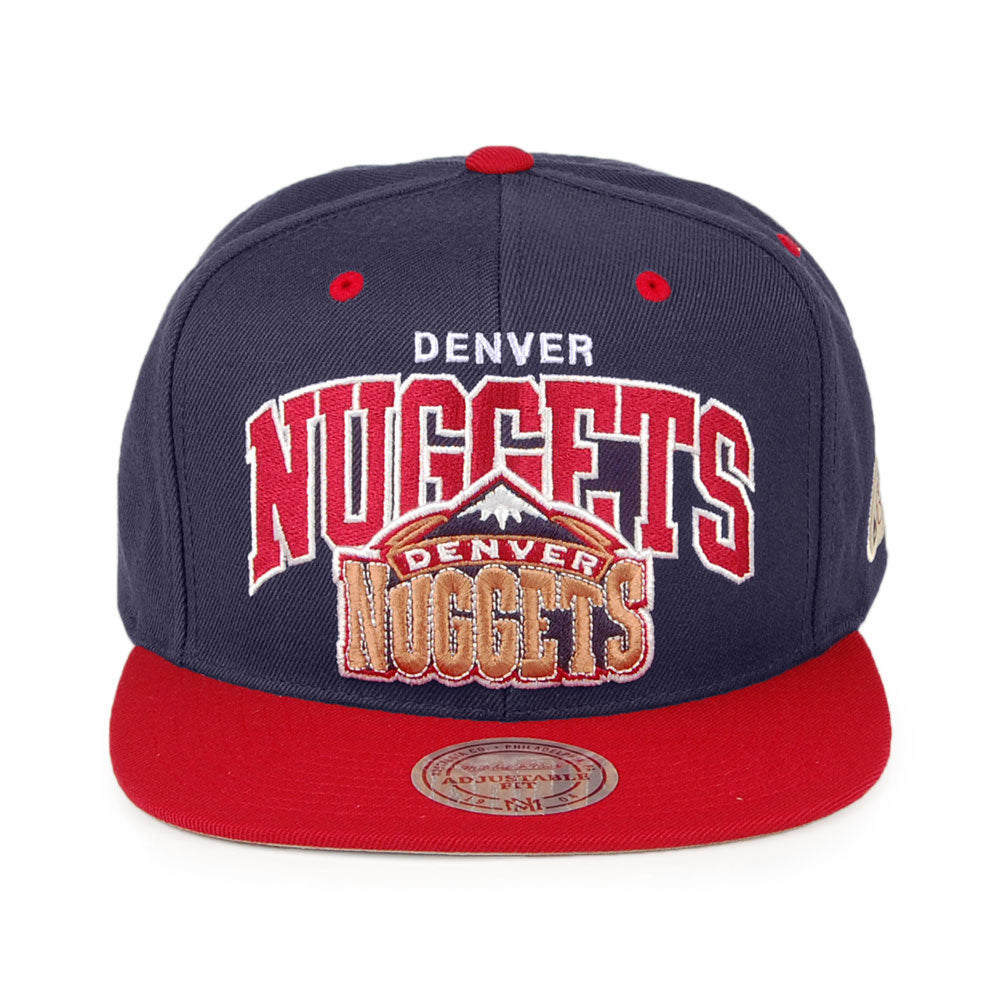 Gorra Snapback NBA Arch 2 Tone Denver Nuggets de Mitchell & Ness - Azul Marino/Burdeos