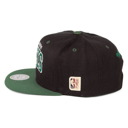 Gorra Snapback NBA Arch 2 Tone Milwaukee Bucks de Mitchell & Ness - Negro-Verde