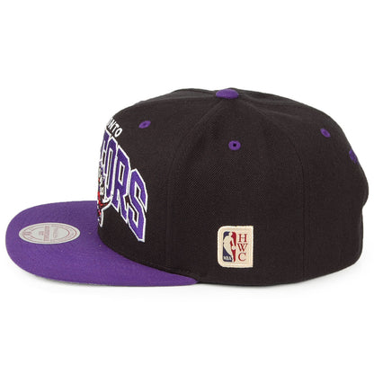Gorra Snapback NBA Arch 2 Tone Toronto Raptors de Mitchell & Ness - Negro-Morado