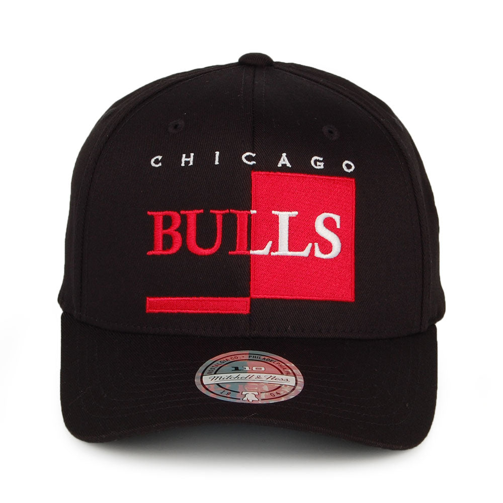 Gorra Snapback NBA Blocked 110 Chicago Bulls de Mitchell & Ness - Negro