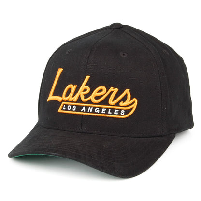 Gorra Snapback NBA Vintage Tailscript 110 L.A. Lakers de Mitchell & Ness - Negro