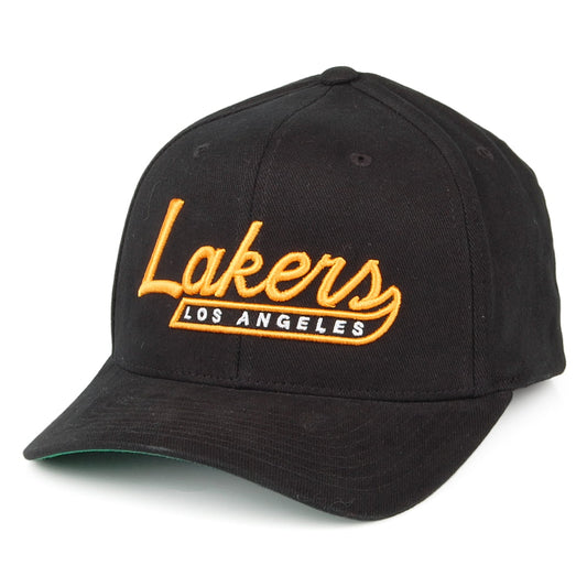 Gorra Snapback NBA Vintage Tailscript 110 L.A. Lakers de Mitchell & Ness - Negro