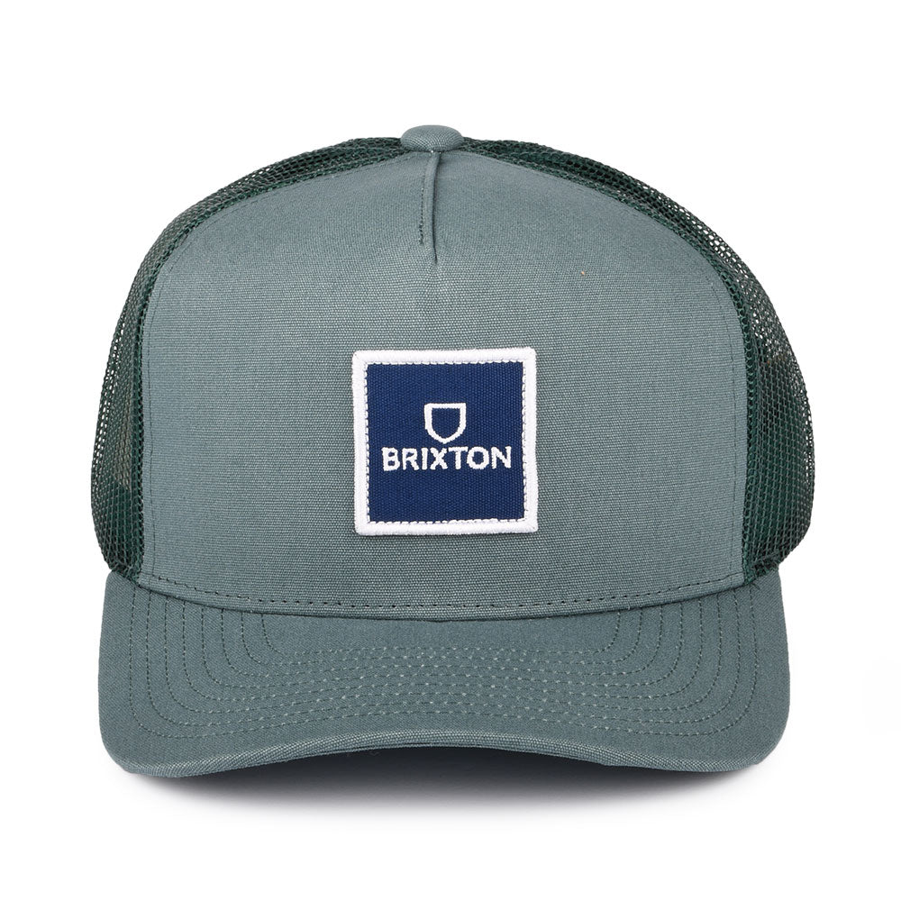 Gorra Trucker Alpha Block NetPlus MP de Brixton - Verde