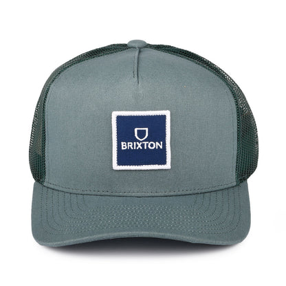 Gorra Trucker Alpha Block NetPlus MP de Brixton - Verde