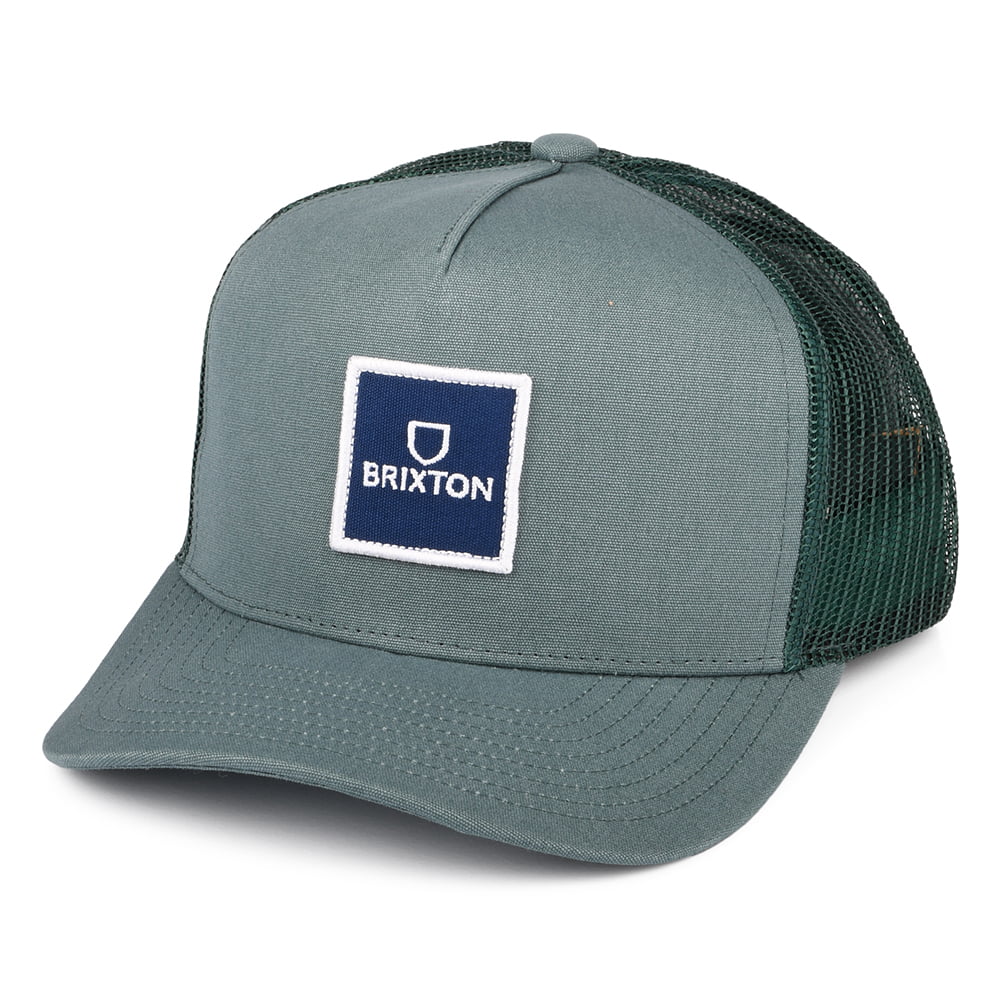 Gorra Trucker Alpha Block NetPlus MP de Brixton - Verde