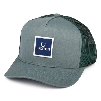 Gorra Trucker Alpha Block NetPlus MP de Brixton - Verde