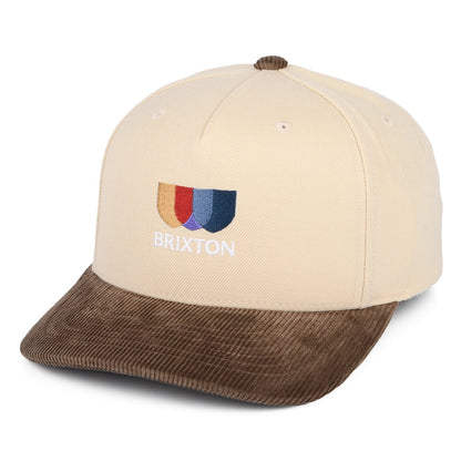 Gorra Snapback Alton MP de pana de Brixton - Beige-Marrón