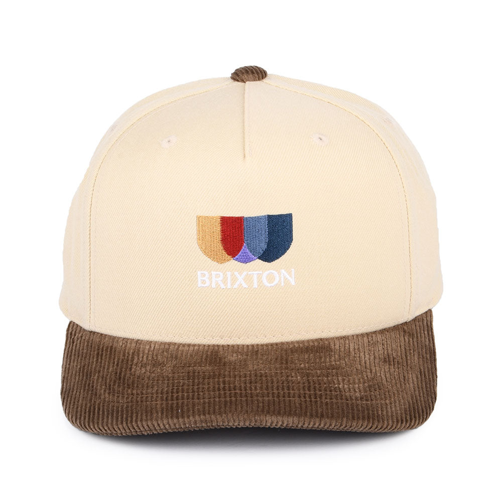 Gorra Snapback Alton MP de pana de Brixton - Beige-Marrón