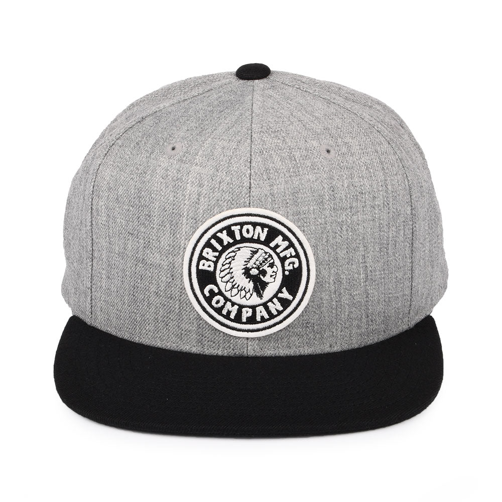 Gorra Snapback Rival MP de Brixton - Gris Jaspeado-Negro