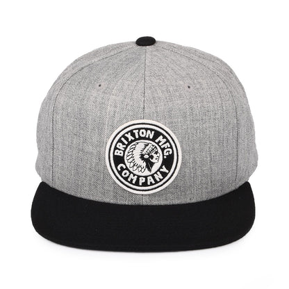 Gorra Snapback Rival MP de Brixton - Gris Jaspeado-Negro