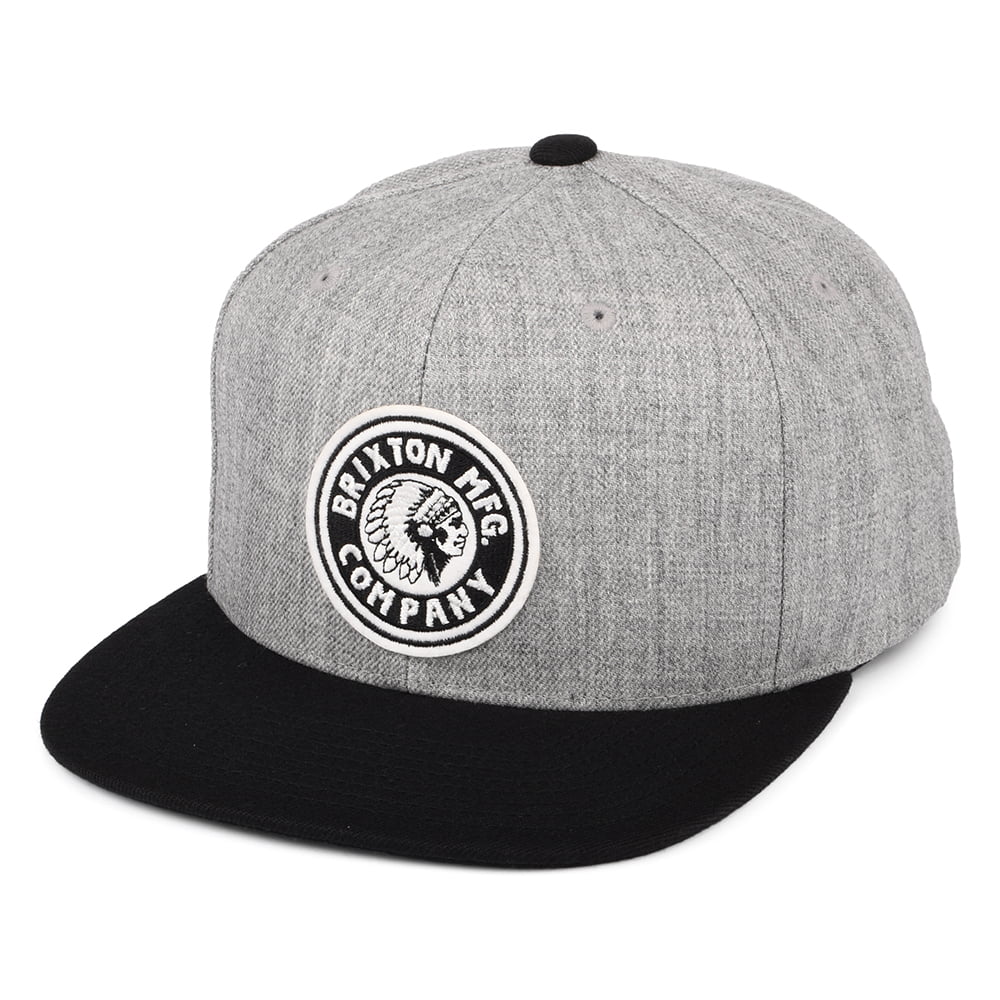 Gorra Snapback Rival MP de Brixton - Gris Jaspeado-Negro
