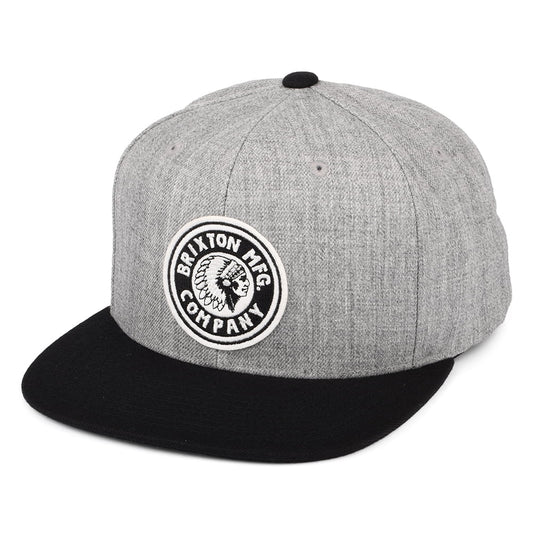 Gorra Snapback Rival MP de Brixton - Gris Jaspeado-Negro