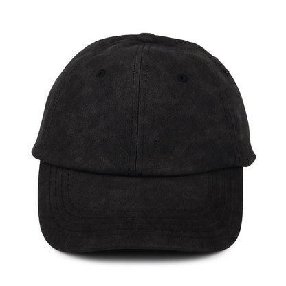 Gorra de béisbol sin estructurar de cuero de imitación desgastado de Dorfman Pacific - Negro